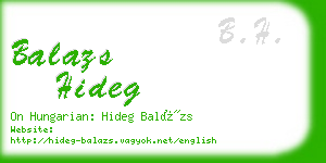 balazs hideg business card